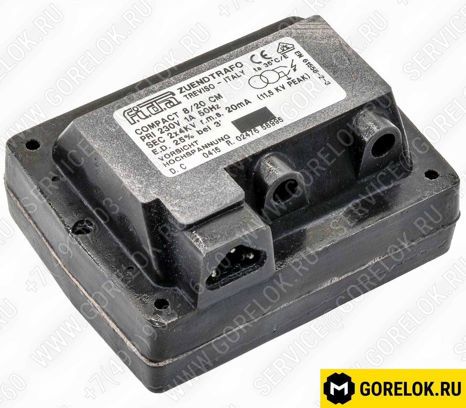 TE082D Трансформатор розжига FIDA COMPACT 8/20 CM